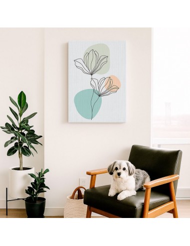 Cuadro Abstracto de Flores 35x50cm Canvas Diseño 0196