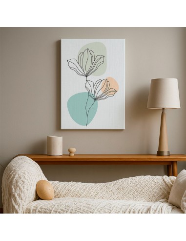 Cuadro Abstracto de Flores 35x50cm Canvas Diseño 0196