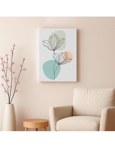 Cuadro Abstracto de Flores 35x50cm Canvas Diseño 0196