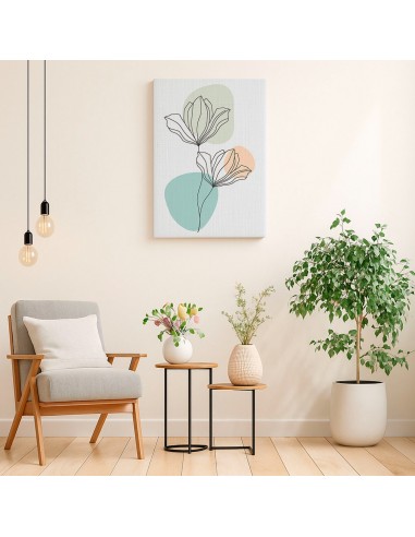 Cuadro Abstracto de Flores 35x50cm Canvas Diseño 0196