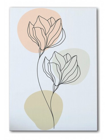 Cuadro Abstracto de Flores 35x50cm Canvas Diseño 0197