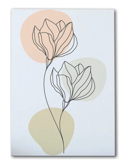 Cuadro Abstracto de Flores 35x50cm Canvas Diseño 0197