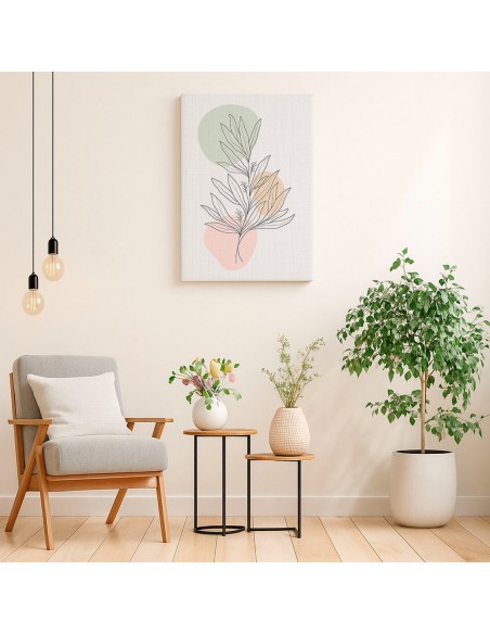 Cuadro Abstracto de Flores 35x50cm Canvas Diseño 0198