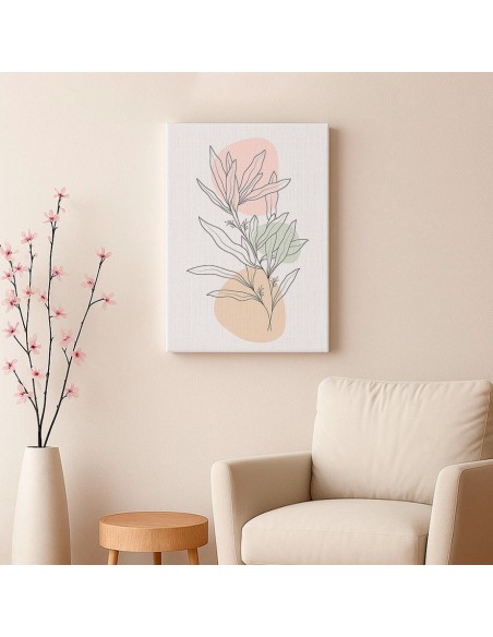 Cuadro Abstracto de Flores 35x50cm Canvas Diseño 0199