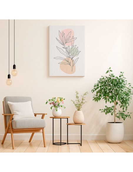 Cuadro Abstracto de Flores 35x50cm Canvas Diseño 0199