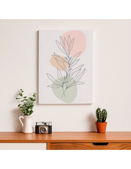 Cuadro Abstracto de Flores 35x50cm Canvas Diseño 0200