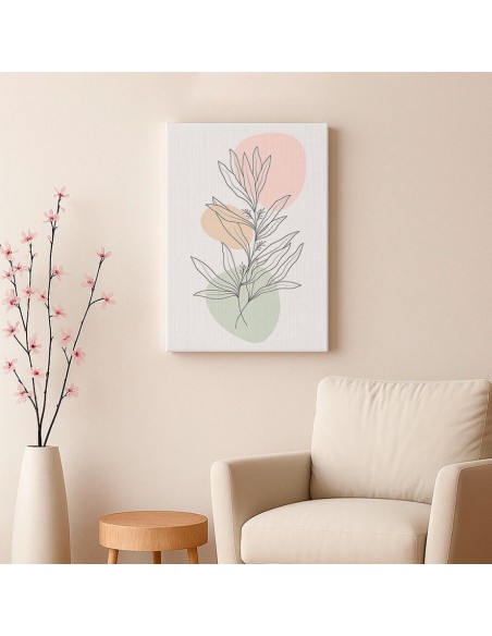 Cuadro Abstracto de Flores 35x50cm Canvas Diseño 0200