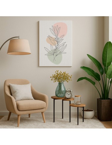 Cuadro Abstracto de Flores 35x50cm Canvas Diseño 0200