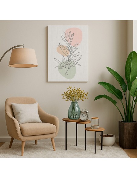 Cuadro Abstracto de Flores 35x50cm Canvas Diseño 0200