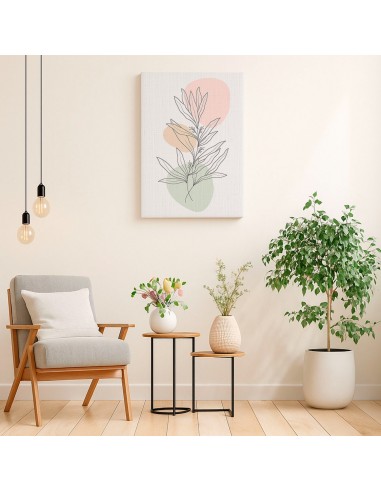 Cuadro Abstracto de Flores 35x50cm Canvas Diseño 0200