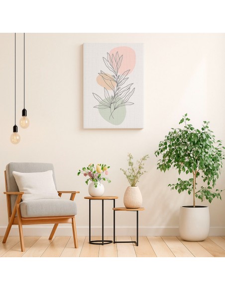 Cuadro Abstracto de Flores 35x50cm Canvas Diseño 0200