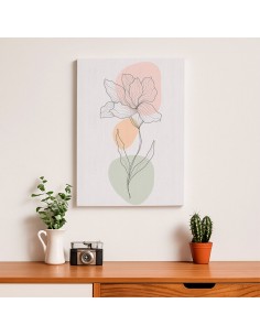 Cuadro Abstracto de Flores 35x50cm Canvas Diseño 0201 2