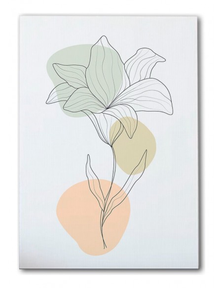 Cuadro Abstracto de Flores 35x50cm Canvas Diseño 0202