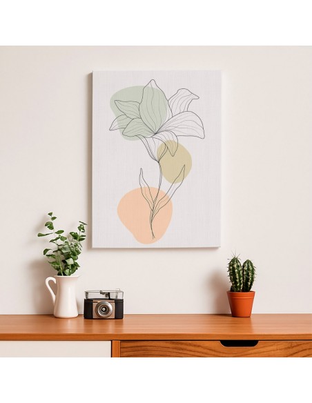 Cuadro Abstracto de Flores 35x50cm Canvas Diseño 0202