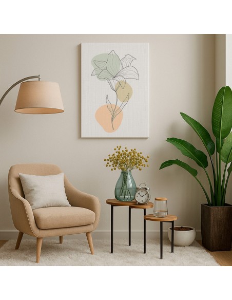 Cuadro Abstracto de Flores 35x50cm Canvas Diseño 0202