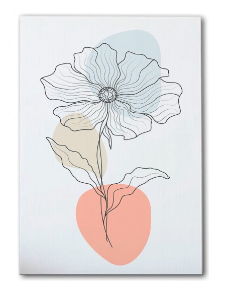 Cuadro Abstracto de Flores 35x50cm Canvas Diseño 0204