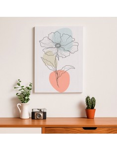 Cuadro Abstracto de Flores 35x50cm Canvas Diseño 0204 2