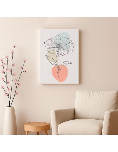 Cuadro Abstracto de Flores 35x50cm Canvas Diseño 0204