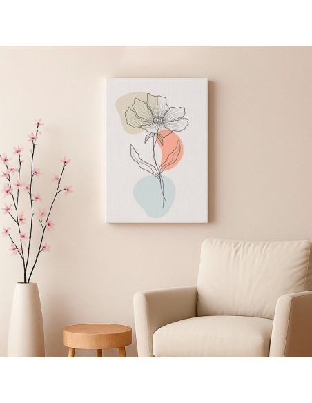 Cuadro Abstracto de Flores 35x50cm Canvas Diseño 0205