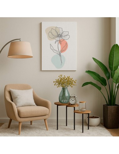 Cuadro Abstracto de Flores 35x50cm Canvas Diseño 0205