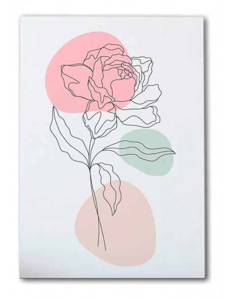 Cuadro Abstracto de Flores 35x50cm Canvas Diseño 0206