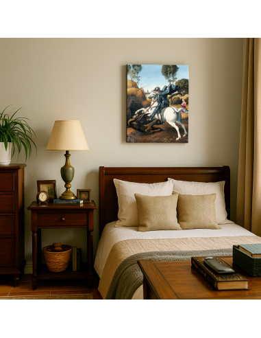 St. George and the Dragon by Raphael Raffaello 50x65 cm Cuadro Lienzo