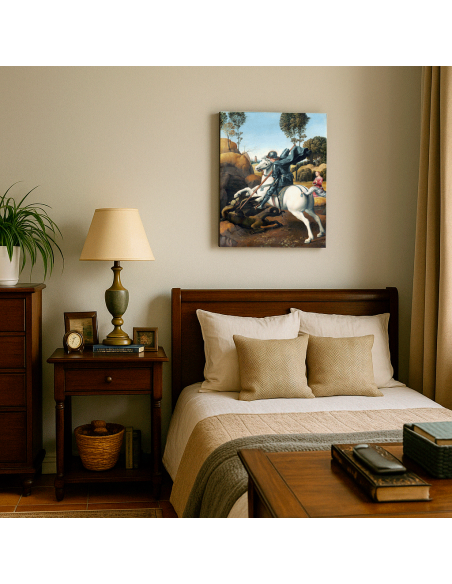 St. George and the Dragon by Raphael Raffaello 50x65 cm Cuadro Lienzo