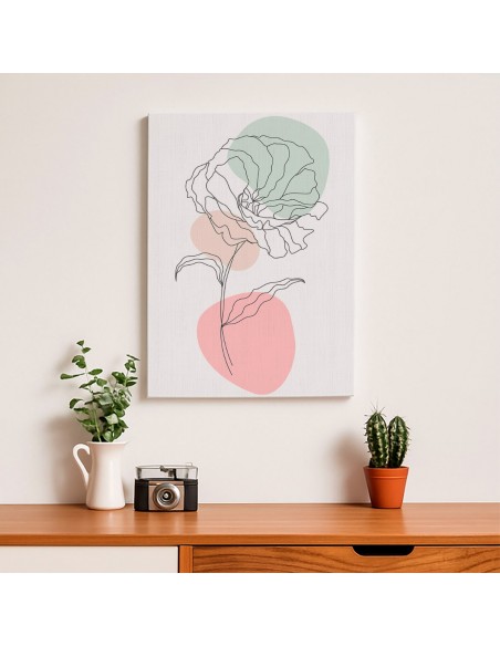 Cuadro Abstracto de Flores 35x50cm Canvas Diseño 0207