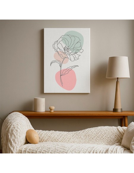 Cuadro Abstracto de Flores 35x50cm Canvas Diseño 0207