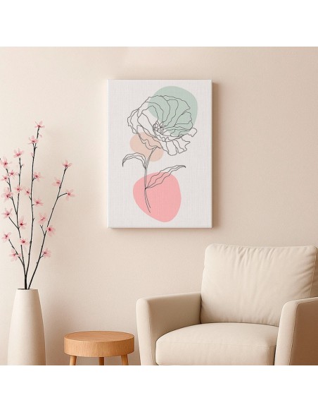 Cuadro Abstracto de Flores 35x50cm Canvas Diseño 0207