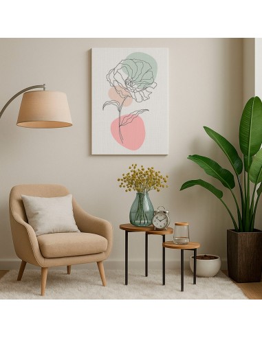 Cuadro Abstracto de Flores 35x50cm Canvas Diseño 0207