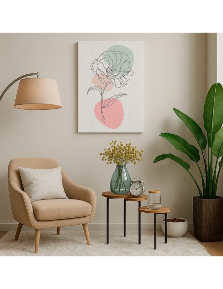 Cuadro Abstracto de Flores 35x50cm Canvas Diseño 0207