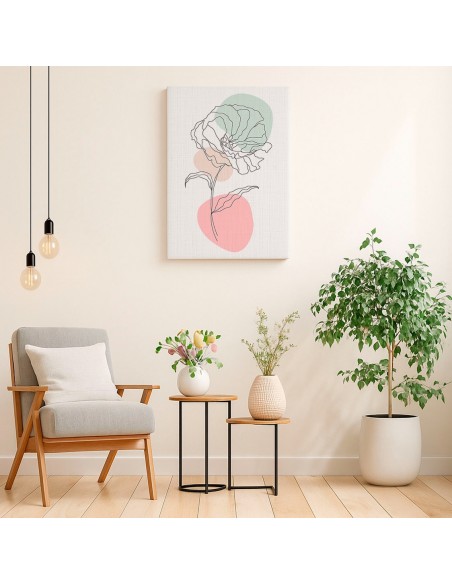 Cuadro Abstracto de Flores 35x50cm Canvas Diseño 0207