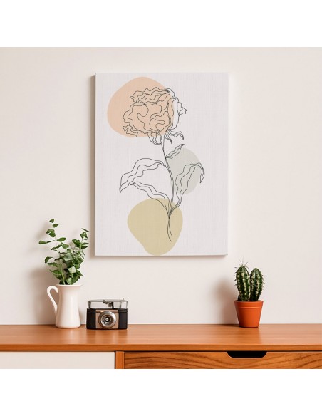 Cuadro Abstracto de Flores 35x50cm Canvas Diseño 0208