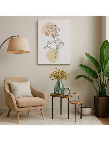 Cuadro Abstracto de Flores 35x50cm Canvas Diseño 0208