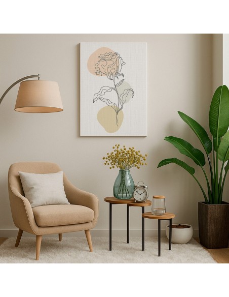 Cuadro Abstracto de Flores 35x50cm Canvas Diseño 0208