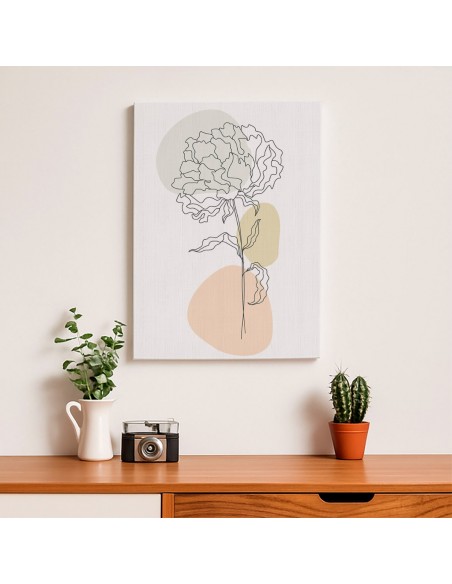 Cuadro Abstracto de Flores 35x50cm Canvas Diseño 0209