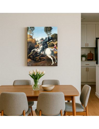 St. George and the Dragon by Raphael Raffaello 50x65 cm Cuadro Lienzo