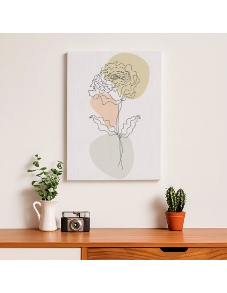 Cuadro Abstracto de Flores 35x50cm Canvas Diseño 0210