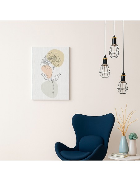 Cuadro Abstracto de Flores 35x50cm Canvas Diseño 0210