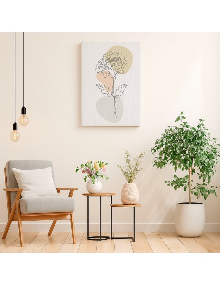 Cuadro Abstracto de Flores 35x50cm Canvas Diseño 0210