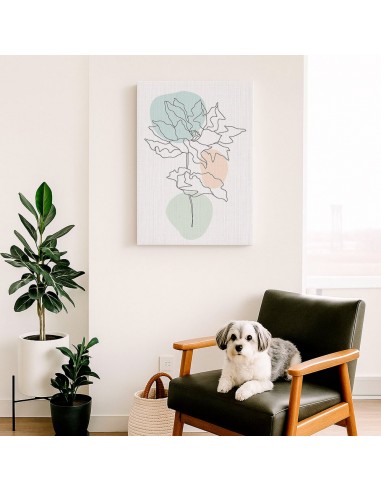 Cuadro Abstracto de Flores 35x50cm Canvas Diseño 0211