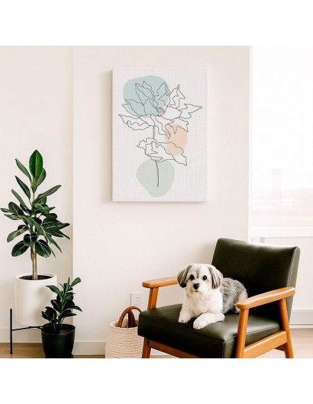 Cuadro Abstracto de Flores 35x50cm Canvas Diseño 0211