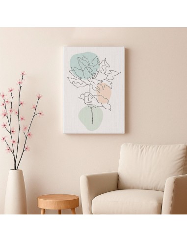 Cuadro Abstracto de Flores 35x50cm Canvas Diseño 0211