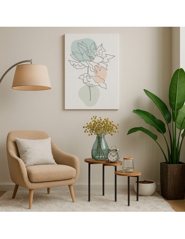 Cuadro Abstracto de Flores 35x50cm Canvas Diseño 0211