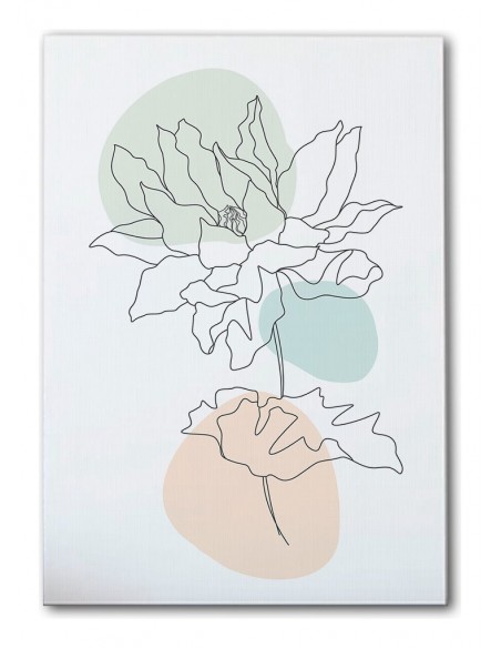 Cuadro Abstracto de Flores 35x50cm Canvas Diseño 0212