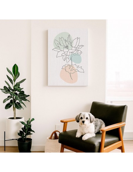 Cuadro Abstracto de Flores 35x50cm Canvas Diseño 0212