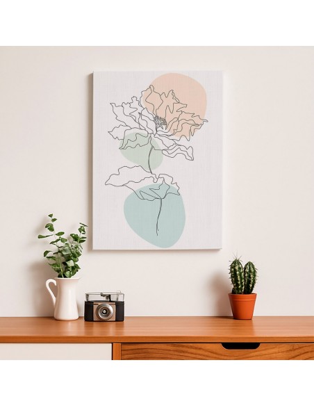 Cuadro Abstracto de Flores 35x50cm Canvas Diseño 0213