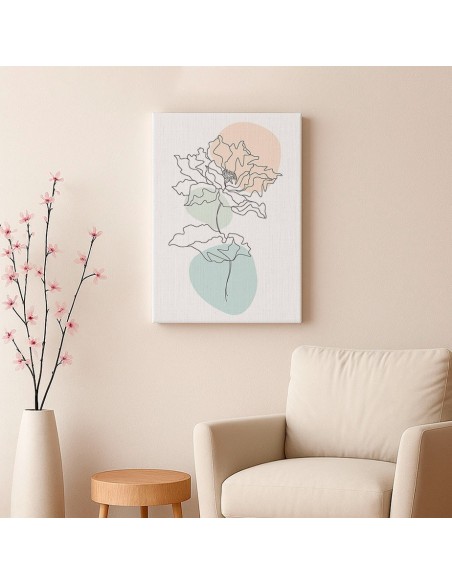 Cuadro Abstracto de Flores 35x50cm Canvas Diseño 0213