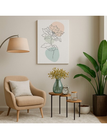 Cuadro Abstracto de Flores 35x50cm Canvas Diseño 0213